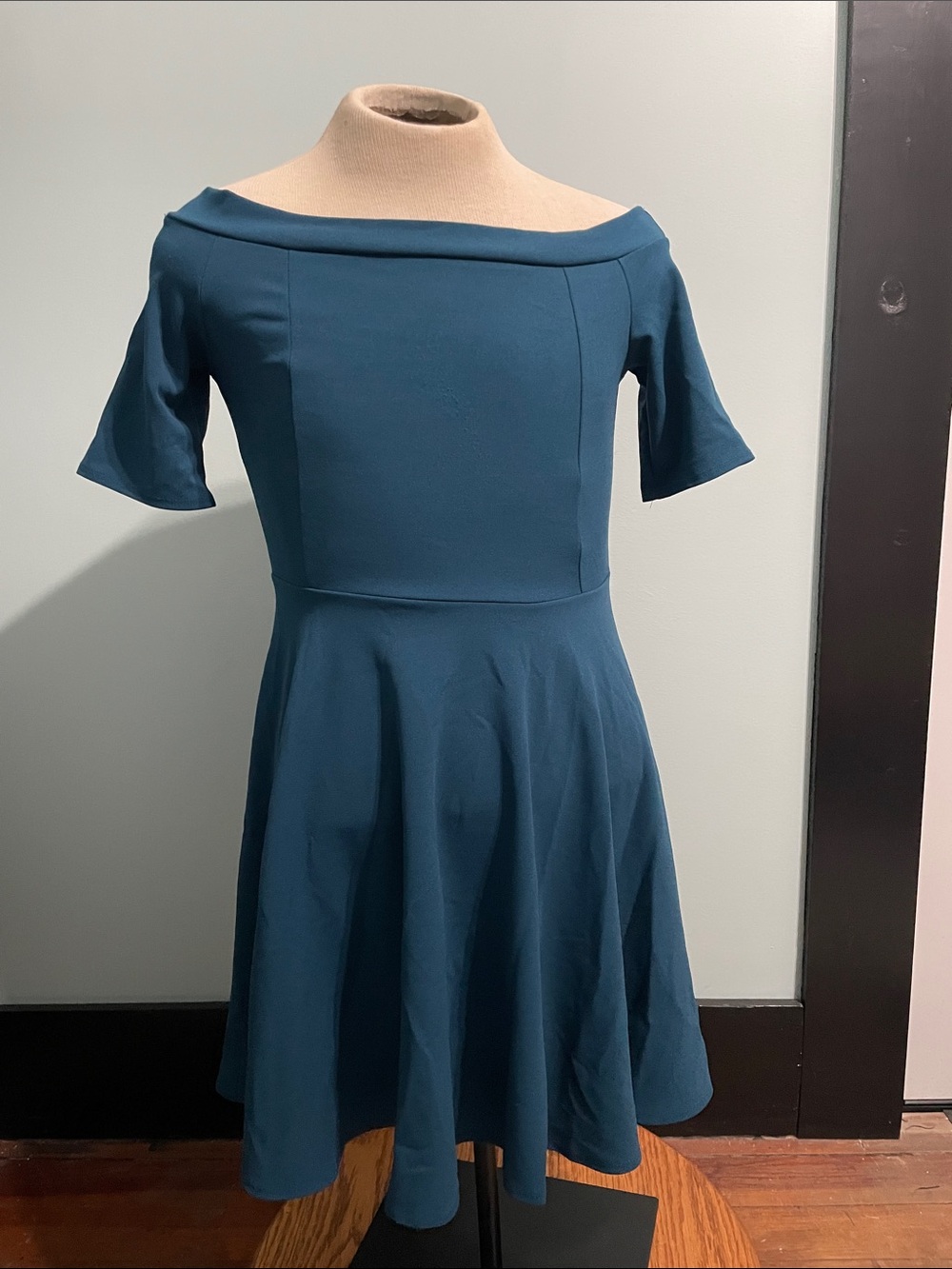 Embrace L Off the shoulder Dress Turquoise
